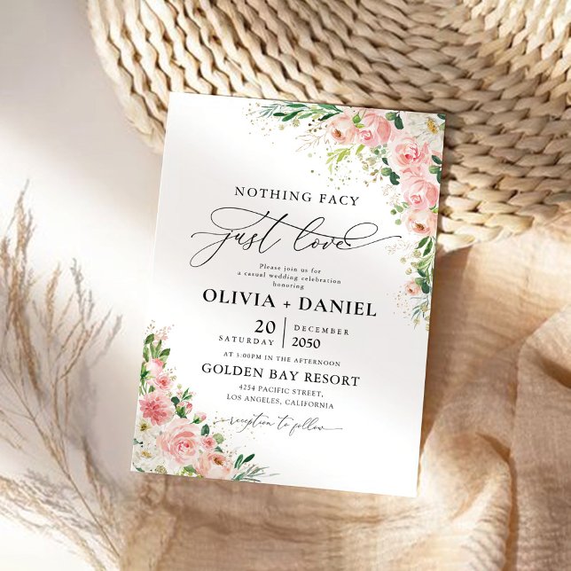 Invitación a la ceremonia de Boda rosa de Rubor (Subido por el creador)