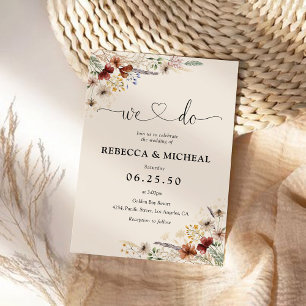 Invitación a la ceremonia de Boho Tiny Wildflower 