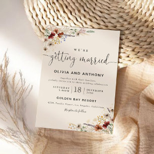 Invitación a la ceremonia de Boho Tiny Wildflower 