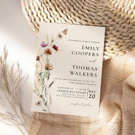 Invitación a la ceremonia de Boho Tiny Wildflower