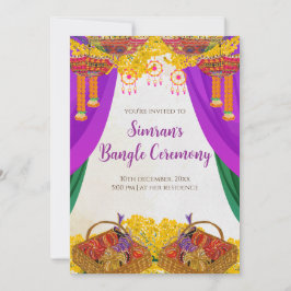 Invitación a la ceremonia de Chura y Bangle de la