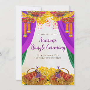 Invitación a la ceremonia de Chura y Bangle de la