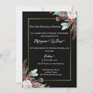 Invitación a la Ceremonia de Coronación Dark Bloom