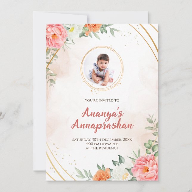 Invitación a la ceremonia de destete e invitación  (Anverso)