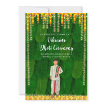 Invitación a la ceremonia de Dhoti Invitación a la