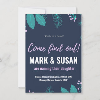 Invitación a la ceremonia de entrega de nombres pa