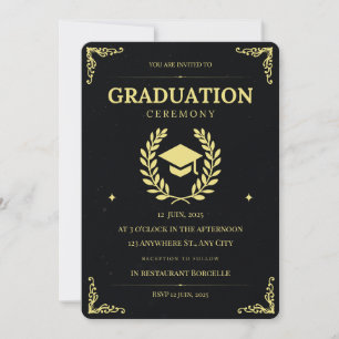 Invitación a la ceremonia de graduación   Clase de