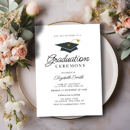 invitación a la ceremonia de graduación moderna y