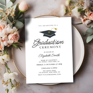 invitación a la ceremonia de graduación moderna y 