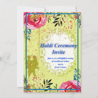 Invitación a la ceremonia de Haldi.