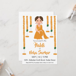 invitación a la ceremonia de haldi