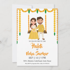 invitación a la ceremonia de haldi