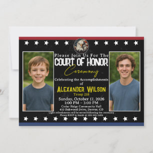 Invitación a la Ceremonia de Logro de Scout con Fo