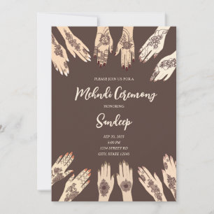 Invitación a la ceremonia de Mehndi