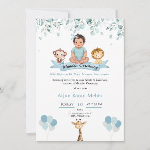 Invitación a la ceremonia de Mundan para bebé