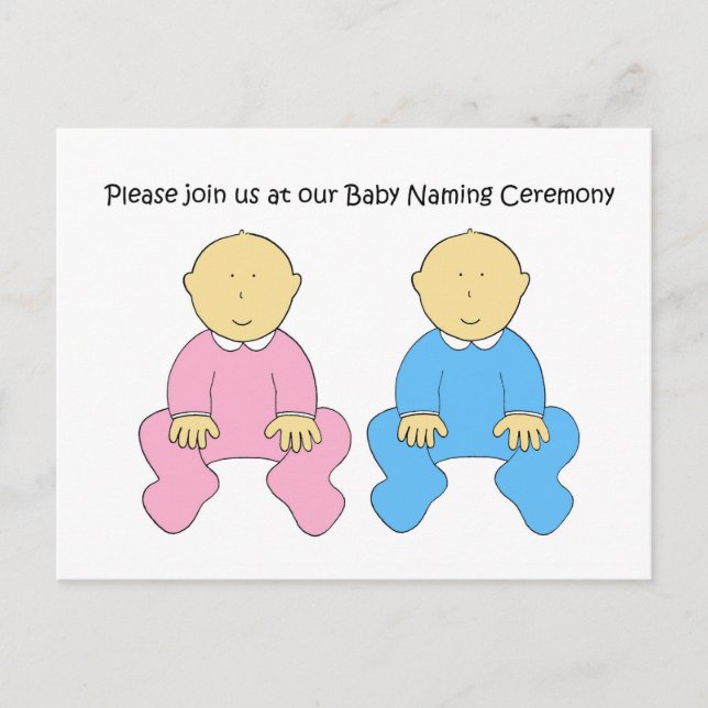Invitación a la Ceremonia de Nomenclatura de Bebés (Anverso)