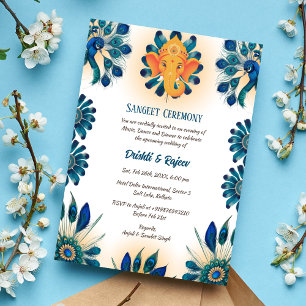 Invitación a la ceremonia de pre-Boda Sangeet