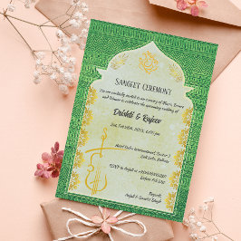 Invitación a la ceremonia de pre-Boda Sangeet