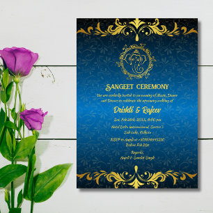 Invitación a la ceremonia de pre-Boda Sangeet