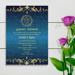 Invitación a la ceremonia de pre-Boda Sangeet