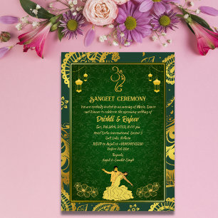 Invitación a la ceremonia de pre-Boda Sangeet
