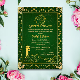 Invitación a la ceremonia de pre-Boda Sangeet