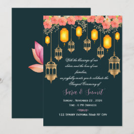 Invitación a la Ceremonia de Sangeet de Boda India