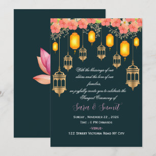 Invitación a la Ceremonia de Sangeet de Boda India