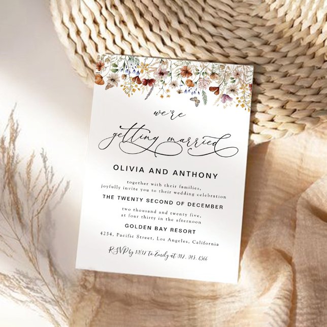 Invitación a la ceremonia de un pequeño Boda de fl (Subido por el creador)