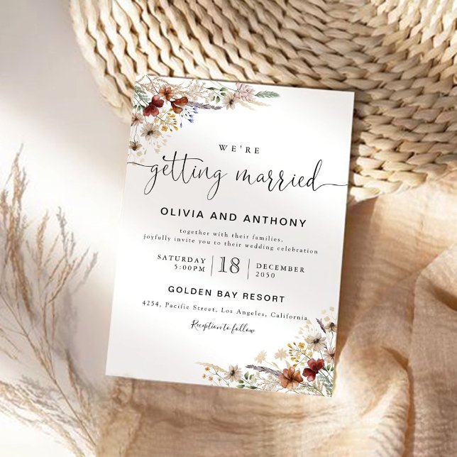 Invitación a la ceremonia de un pequeño Boda de fl (Subido por el creador)