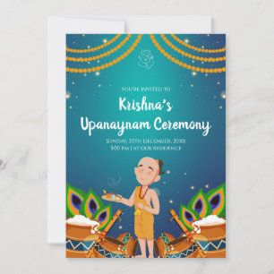 Invitación a la ceremonia del hilo de Upanayanam