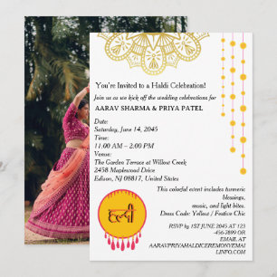 Invitación a la Ceremonia Hindú de Haldi de Mandal