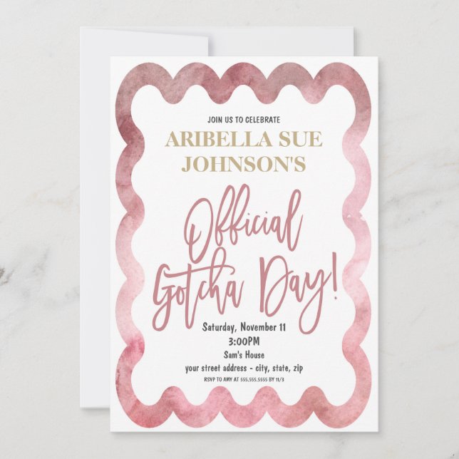 Invitación a la ceremonia oficial de adopción del  (Anverso)