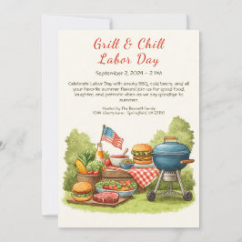 Invitación a la cerveza BBQ por el Día del Trabajo