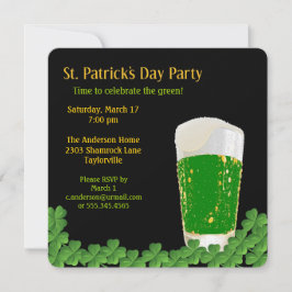 Invitación a la cerveza del Día de San Patricio