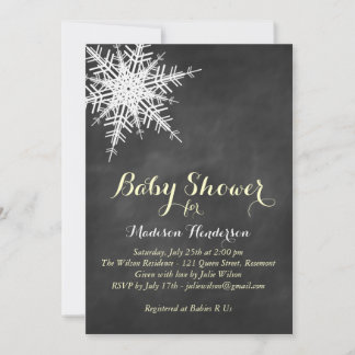 Invitación a la charla de Baby Shower con copo de