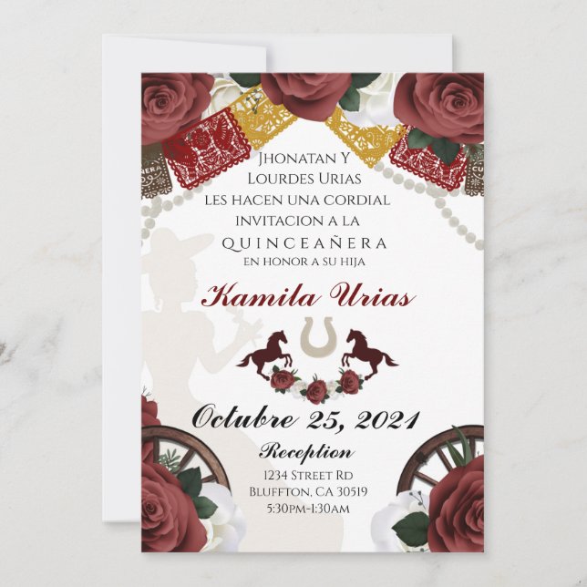 Invitación a la Charra Mexicana (Anverso)