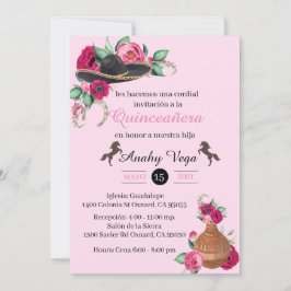 Invitación a la Charra Rosa de Fuchsia, Charro Oes