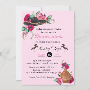 Invitación a la Charra Rosa de Fuchsia, Charro Oes