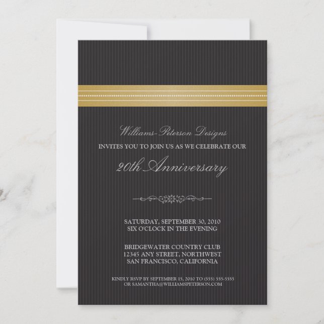 Invitación a la cinta de opciones del evento corpo (Anverso)