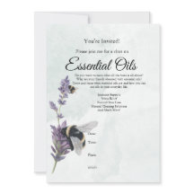 Invitación a la clase de aceite esencial de lavand