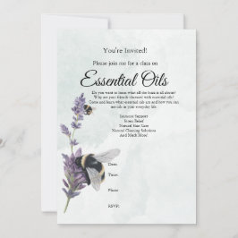 Invitación a la clase de aceite esencial de lavand
