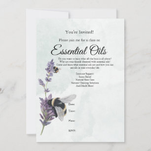 Invitación a la clase de aceite esencial de lavand