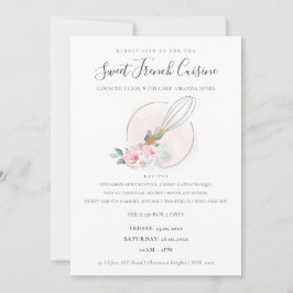 Invitación a la clase de cocina de panadería con f