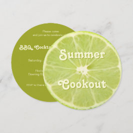 Invitación a la cocción de verano de lona de fruta