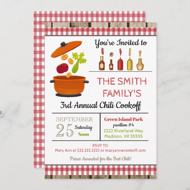 Invitación a la Cocina de Chile (Anverso / Reverso)