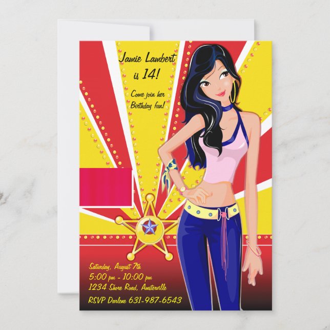 Invitación a la cola de brunette (Anverso)