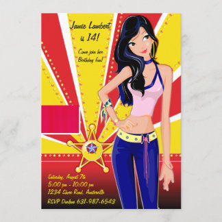 Invitación a la cola de brunette
