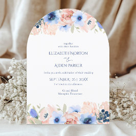 Invitación a la colección de Bodas azules de Peach