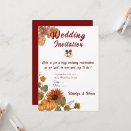 Invitación a la colección de Bodas de otoño rústic